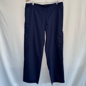 ❤️3/$30 WS Uniforms Navy Blue Cargo Scrub Pants Drawstring/Elastic Waist NWT M